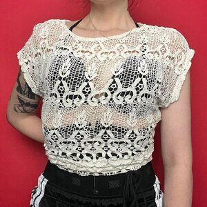 Joe fresh / full lace crochet tee shirt  🤍🤍​​​​​​​​​